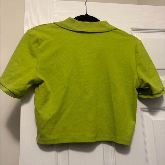 Aritzia green button crop top - Picture 4 of 4